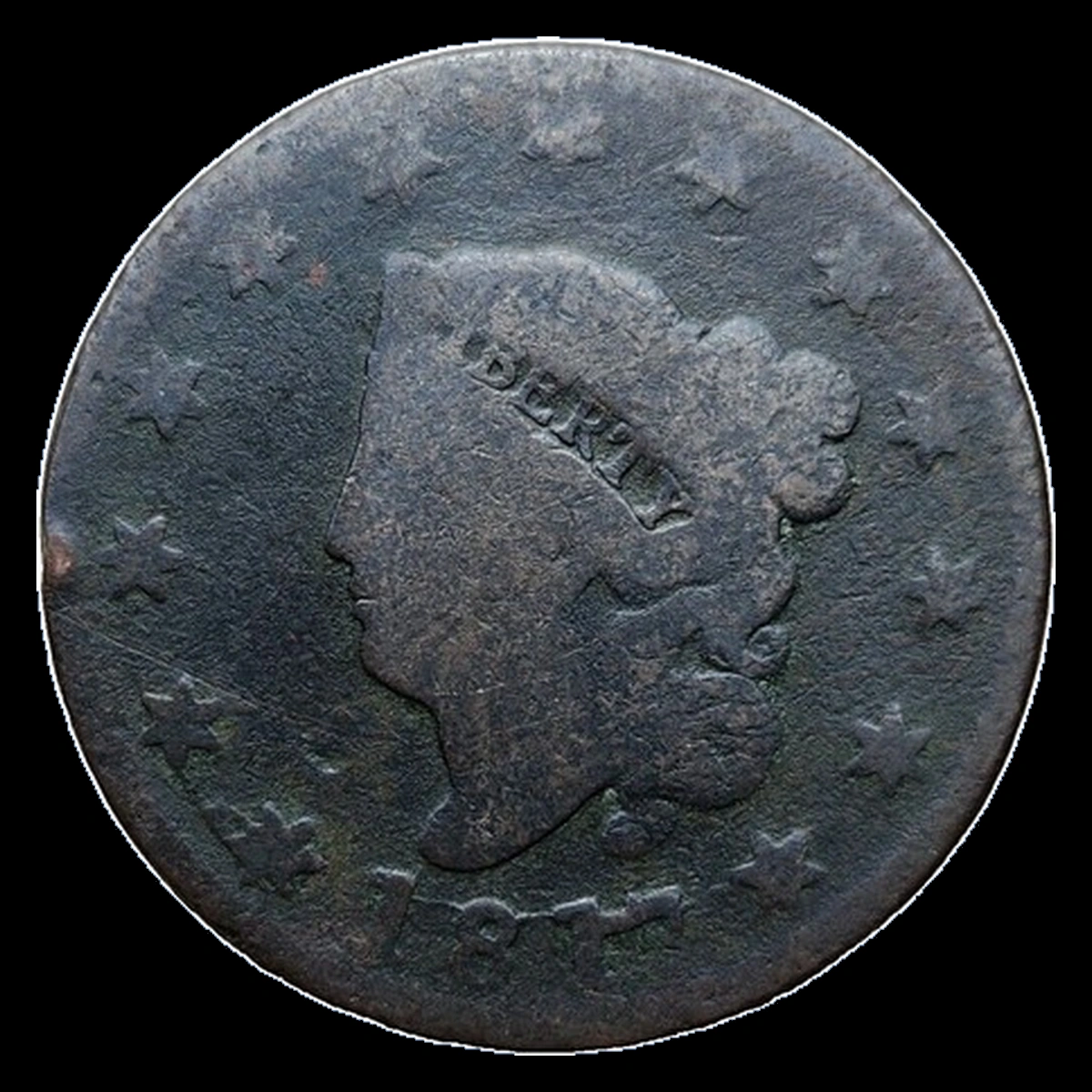 1817 Coronet Head Cent: Rotated Dies