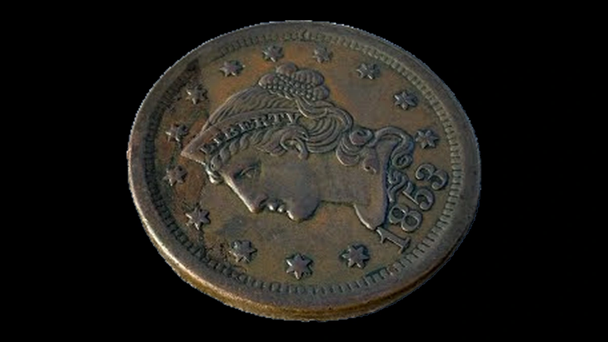 1853 Braided Hair Cent: Lamination / Split Planchet
