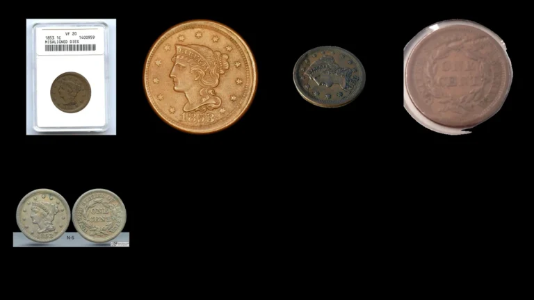 1853 Penny Errors — error coin photographs