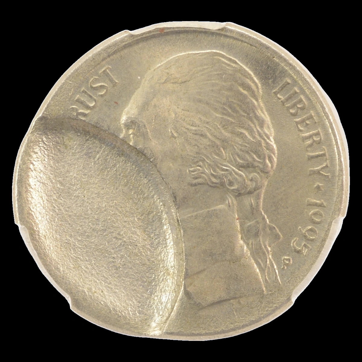 1995 Jefferson Nickel: Indent