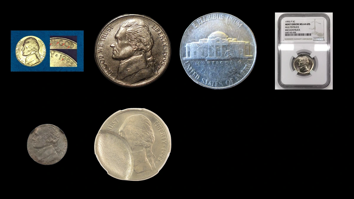1995 Nickel Errors — error coin photographs