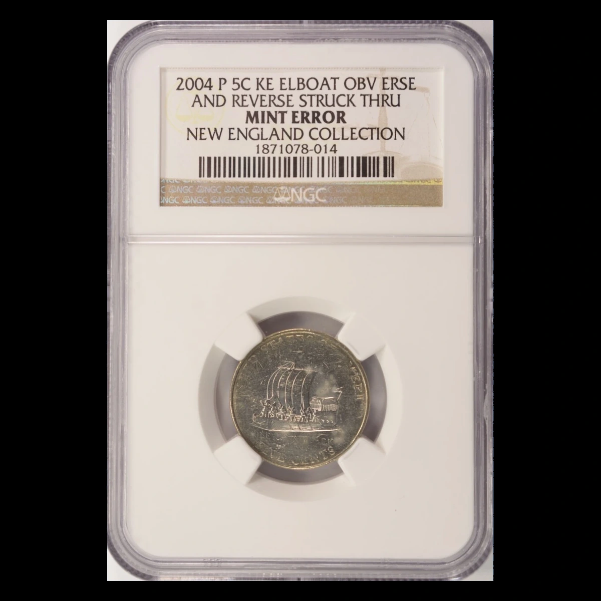 2004 Jefferson Nickel: Struck-Through Error