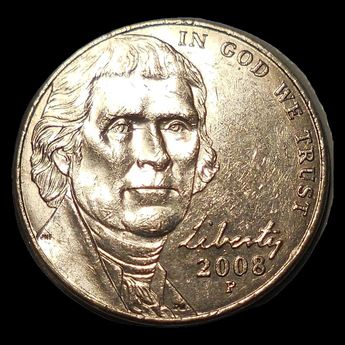 2008 Jefferson Nickel: Clashed Dies