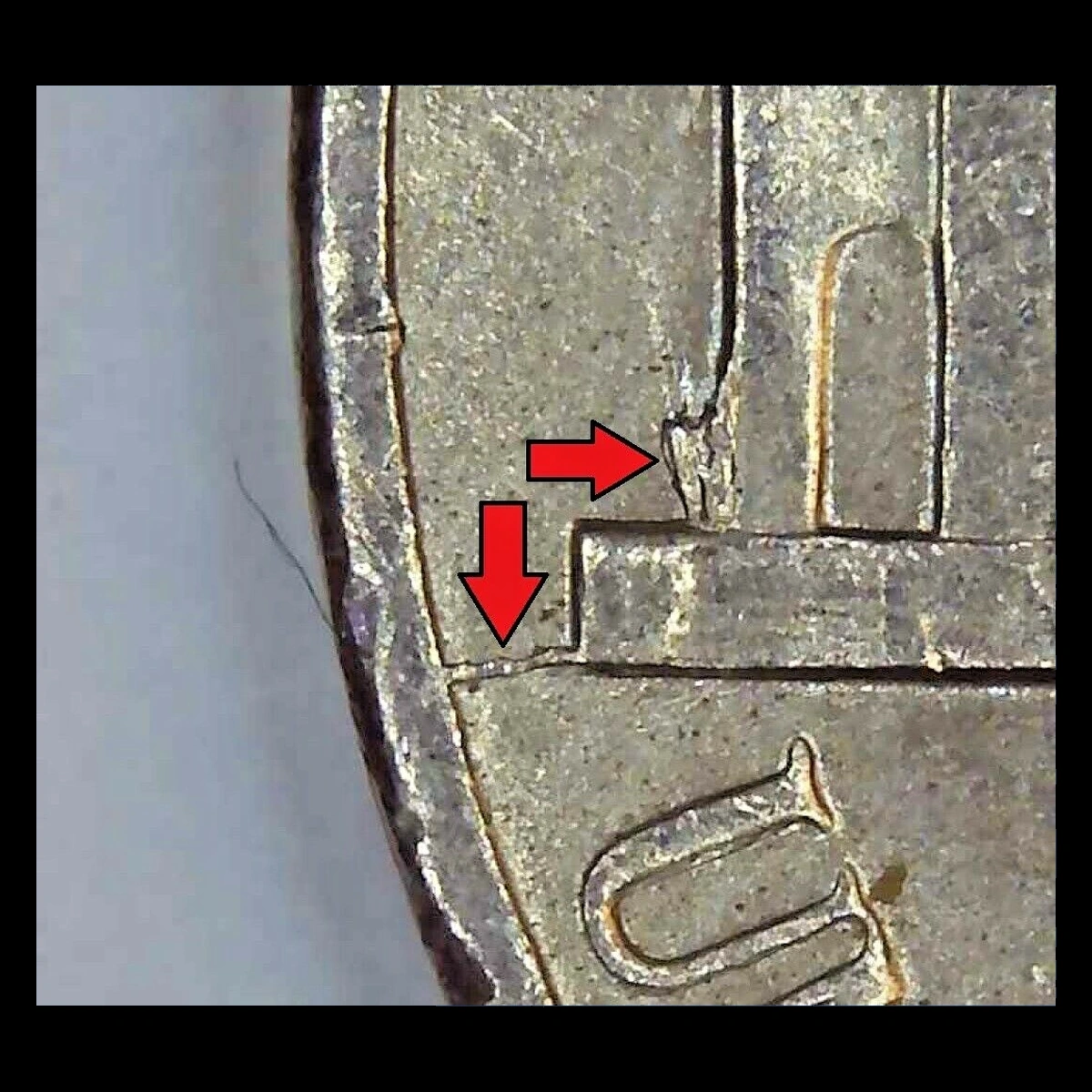 2008 Jefferson Nickel: Die Crack / Die Chip