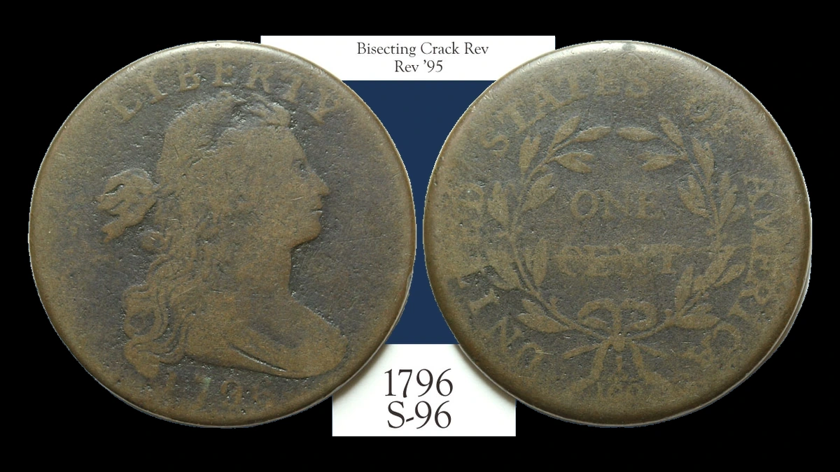 1796 Draped Bust Cent: Die Crack