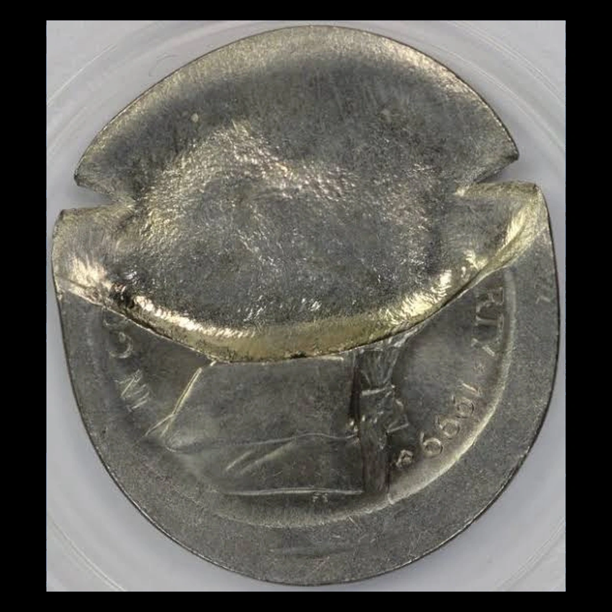 1999 Jefferson Nickel: brockage and broadstrike