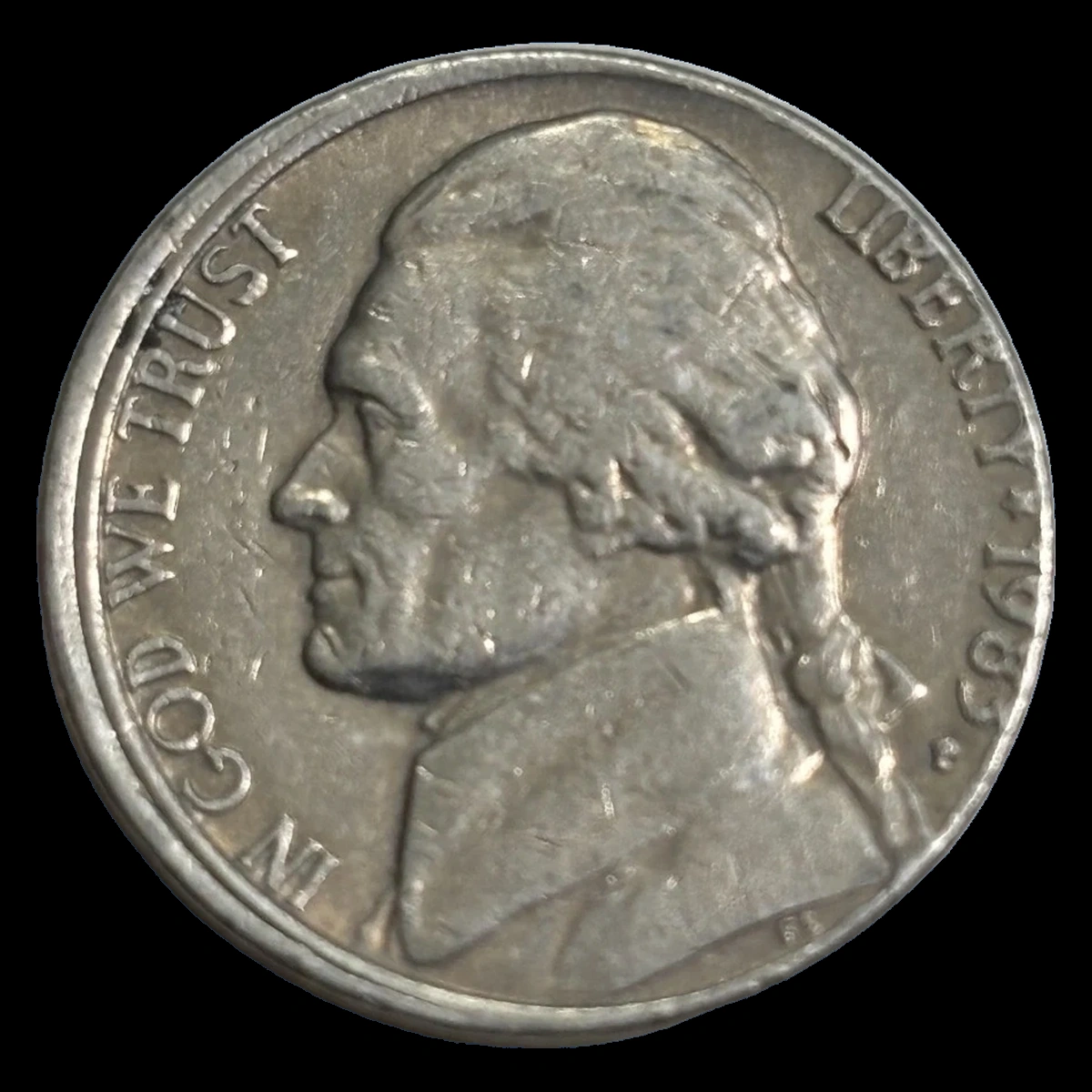 1983 Jefferson Nickel: Partial Collar