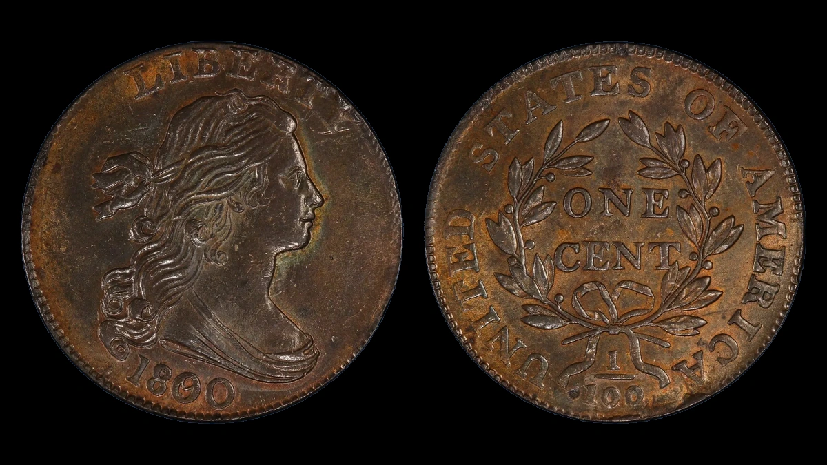 1800 Draped Bust Cent: Overdate