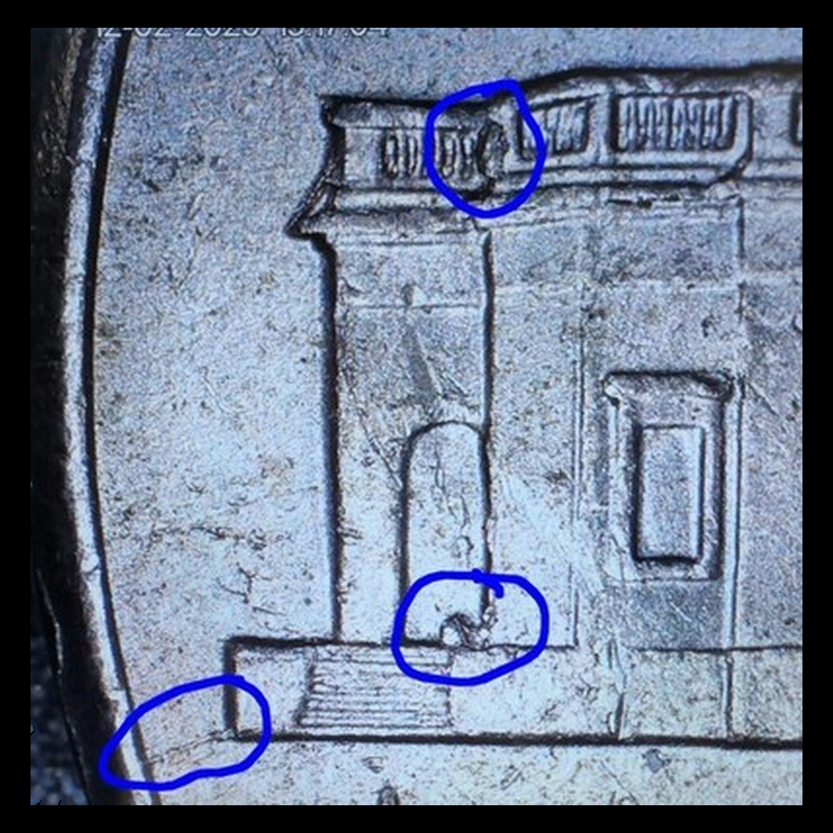 2016 Jefferson Nickel: Die Crack / Die Chip