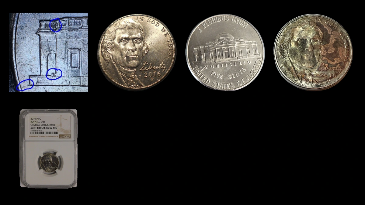 2016 Nickel Errors — error coin photographs
