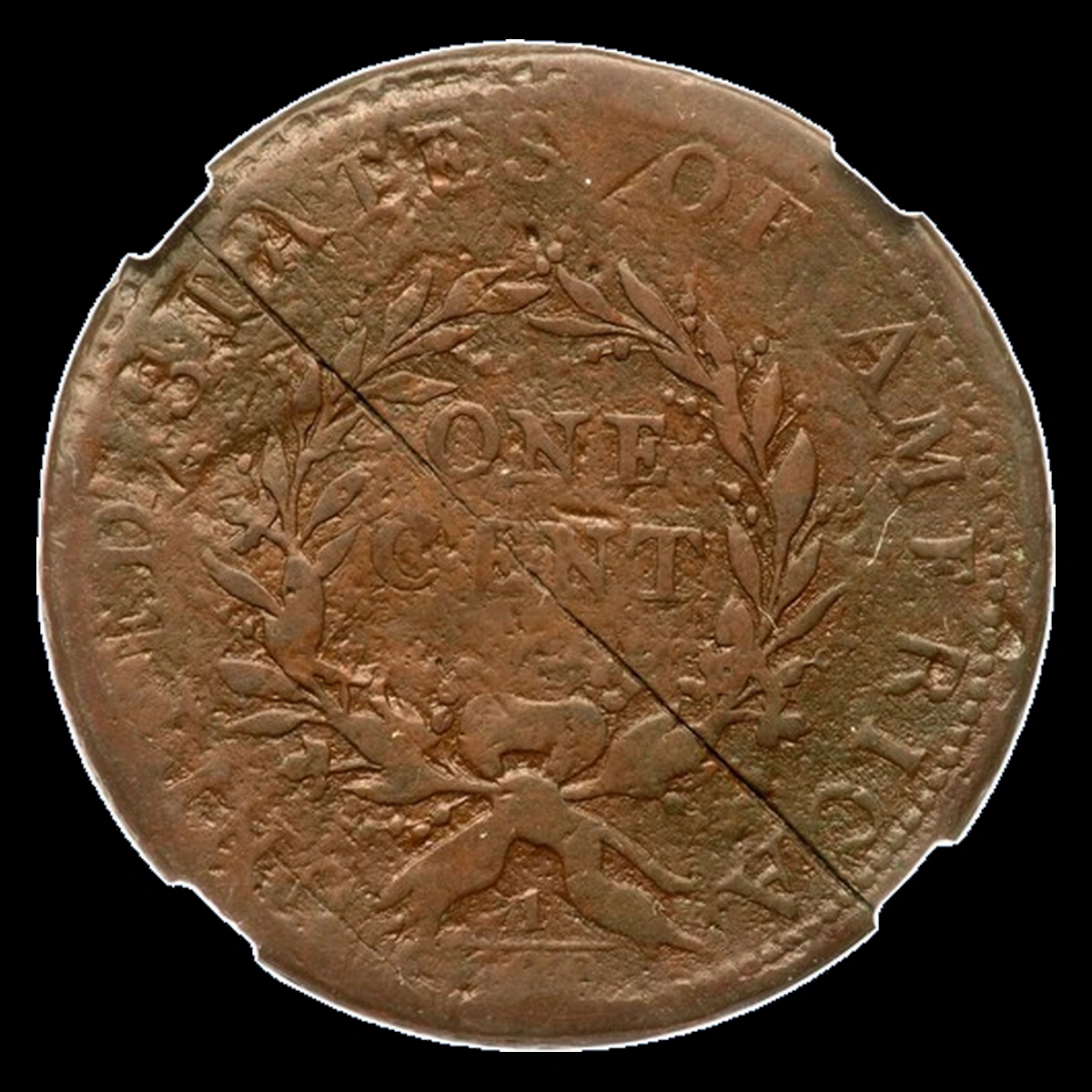 1793 Flowing Hair Large Cent: Brockage