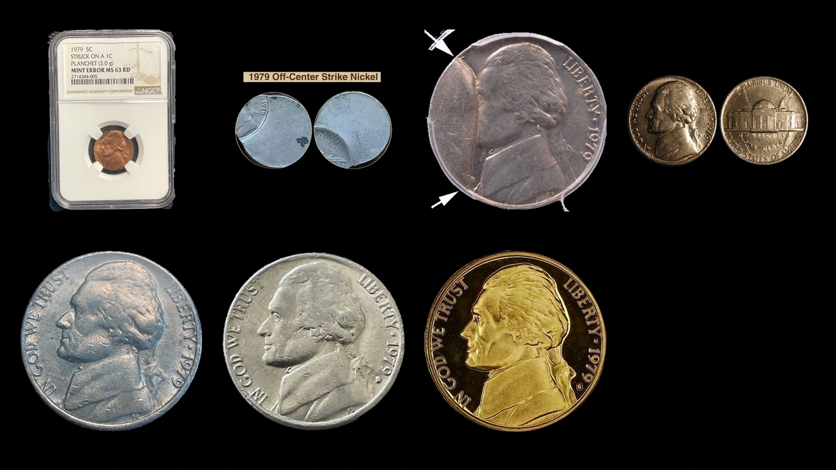 1979 Nickel Errors — error coin photographs