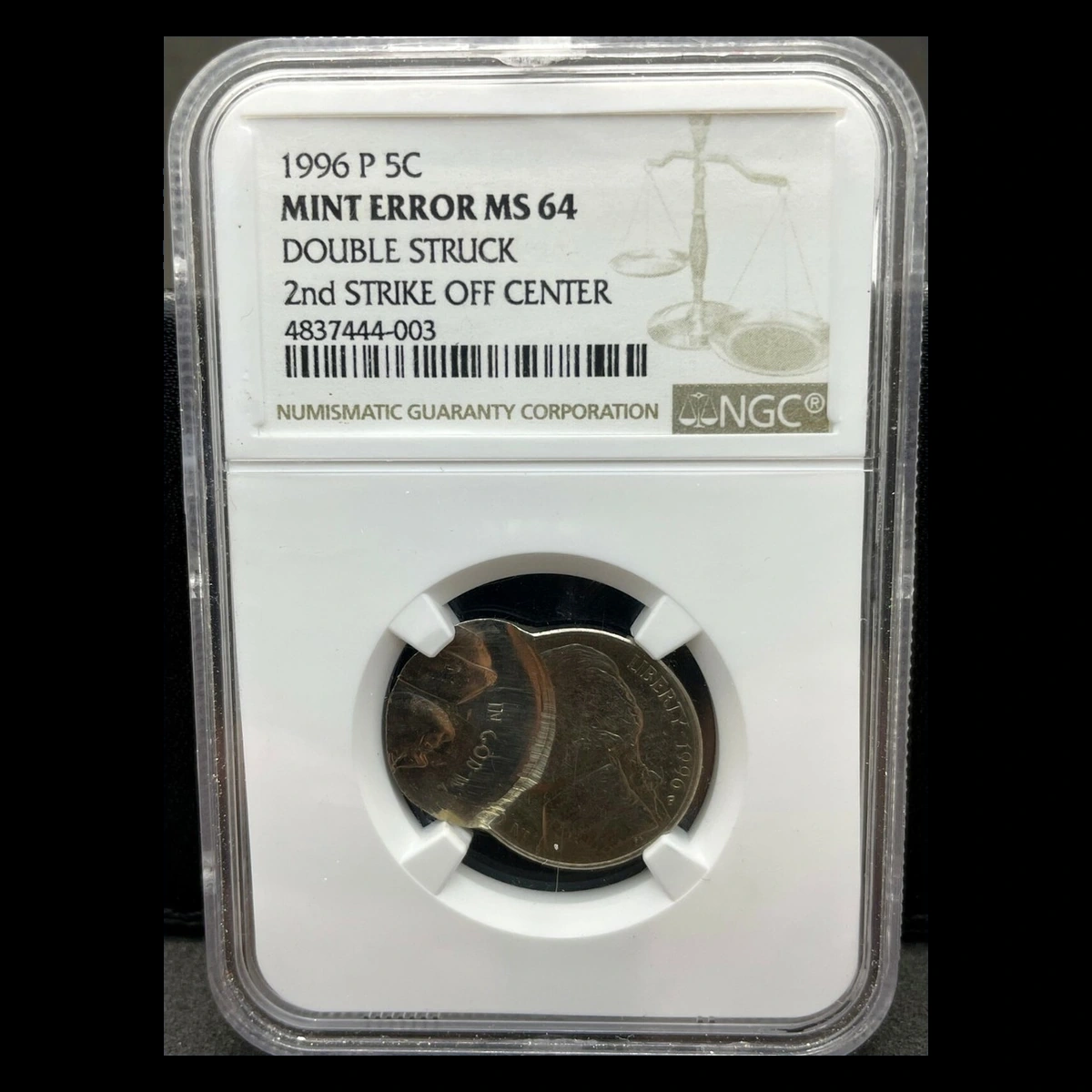 1996 Jefferson Nickel: Double / Multiple Strike