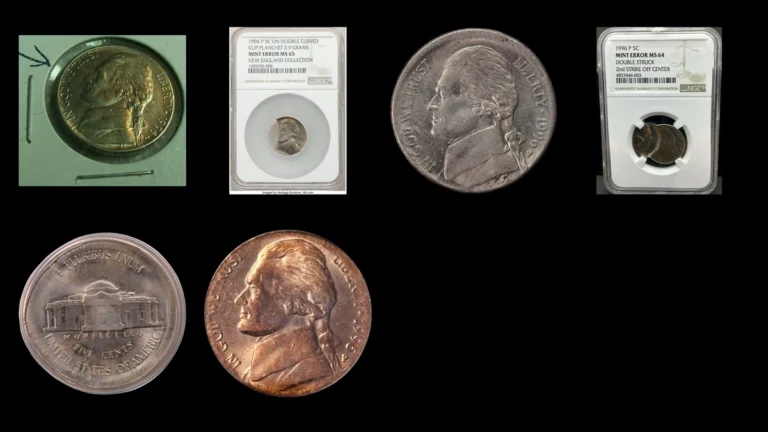 1996 Nickel Errors — error coin photographs
