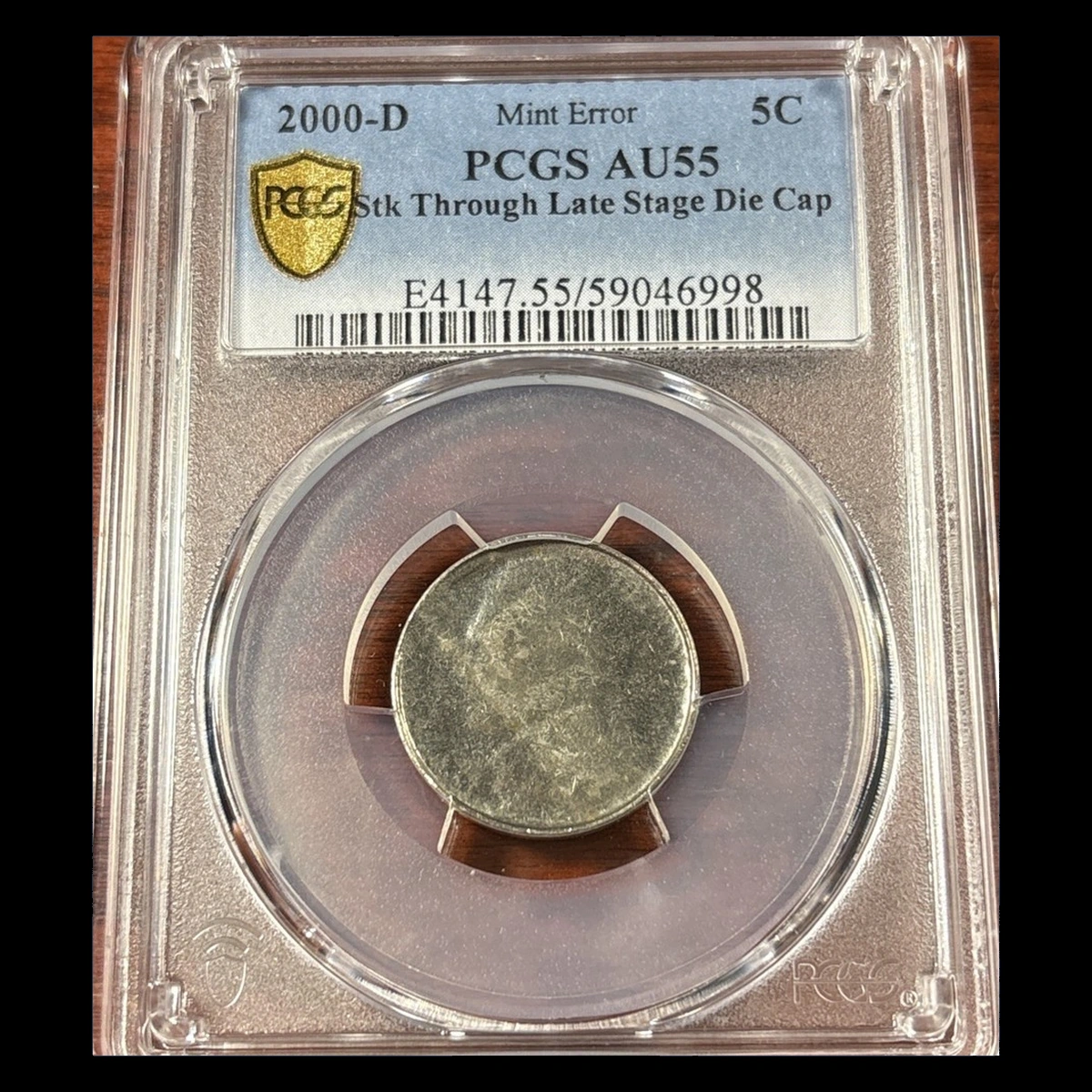 2000 Jefferson Nickel: Struck-Through Error