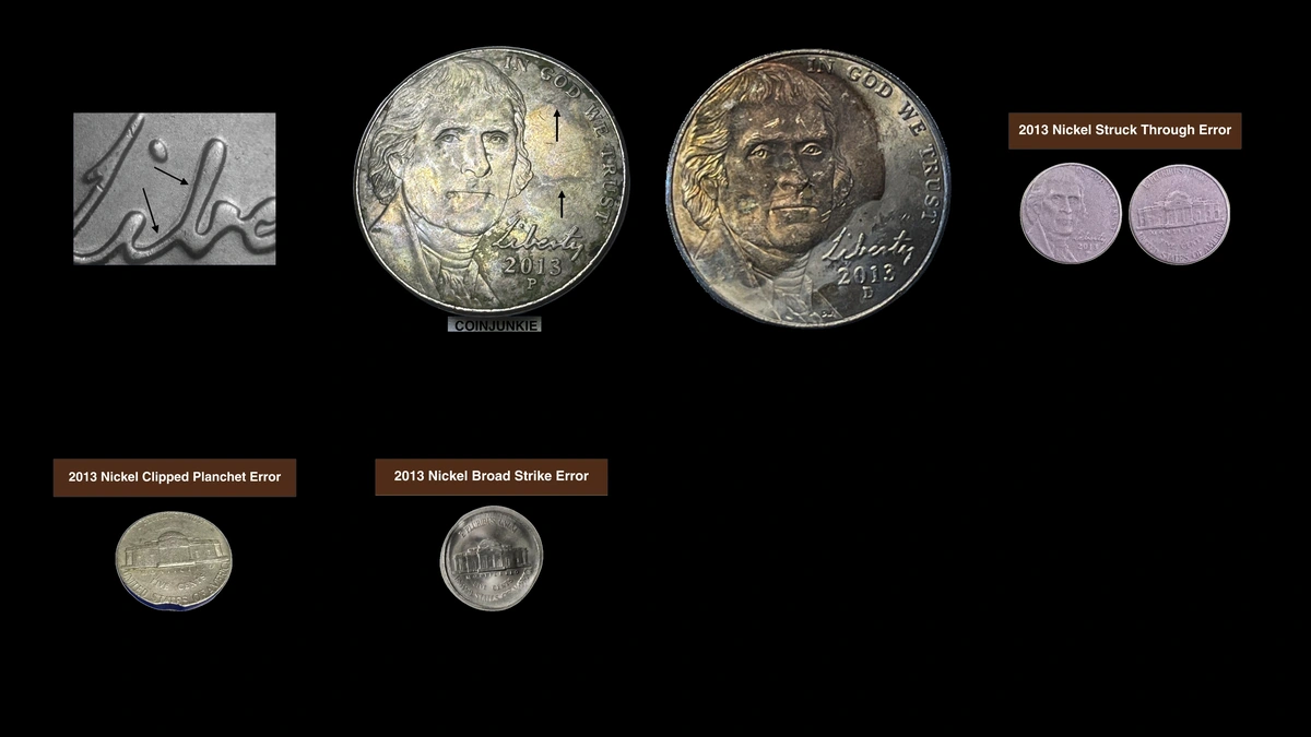 2013 Nickel Errors — error coin photographs