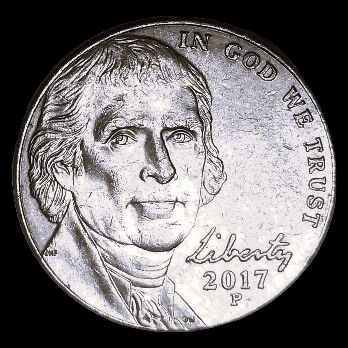 2017 Jefferson Nickel: Misaligned Die