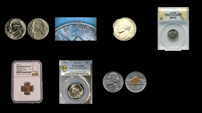 1975 Nickel Errors — error coin photographs