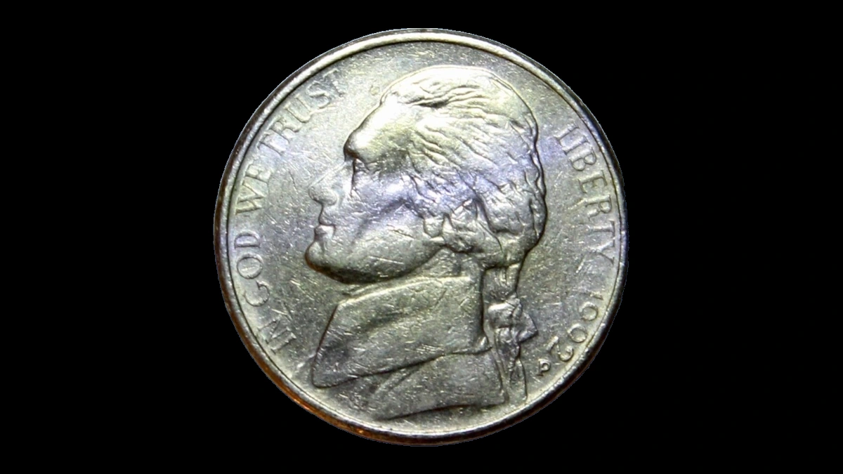 1992 Jefferson Nickel: Struck-Through Error