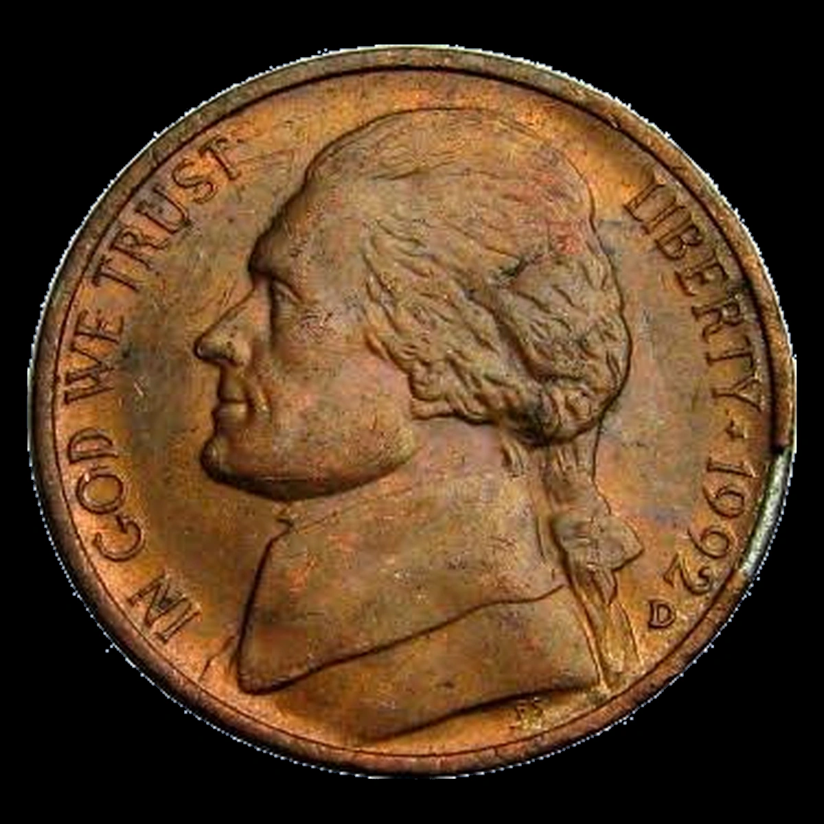 1992 Jefferson Nickel: Annealing Error
