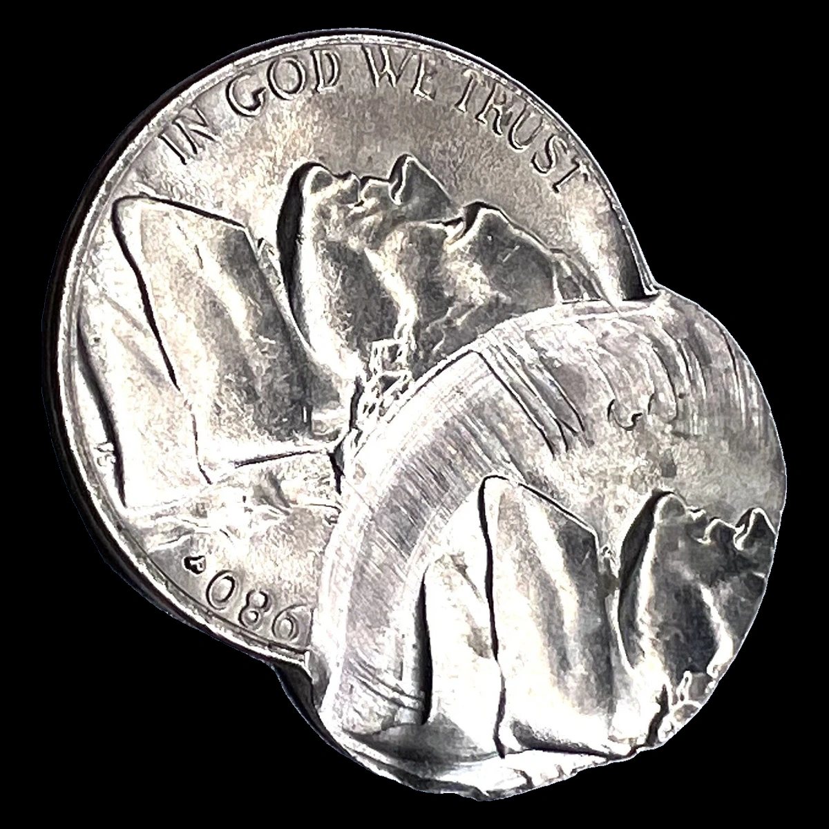 1980 Jefferson Nickel: Double strike with uniface second strike