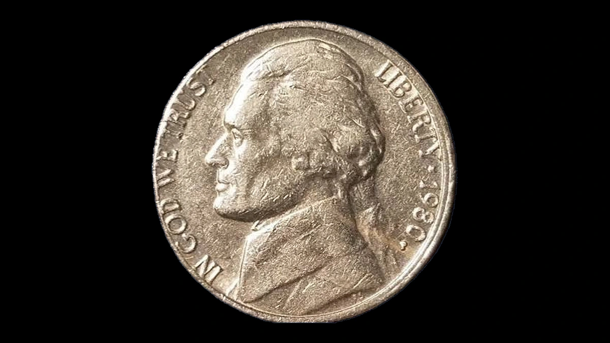 1980 Jefferson Nickel: Broadstrike