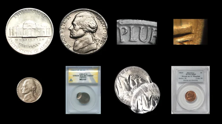 1980 Nickel Errors — error coin photographs