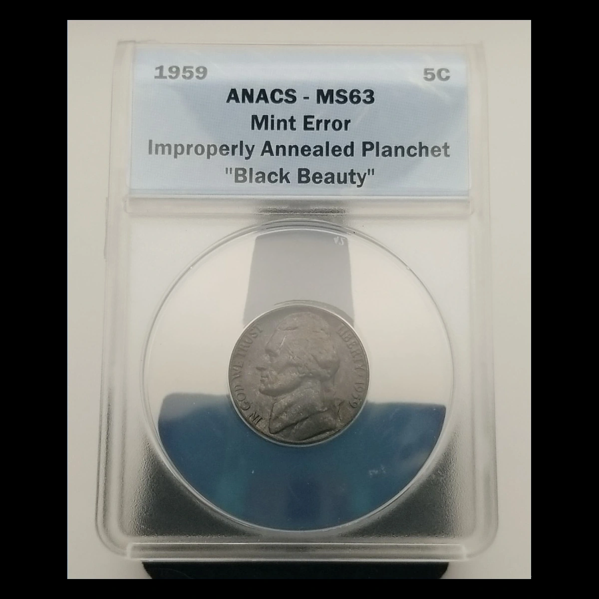 1959 Jefferson Nickel: Improperly annealed planchet