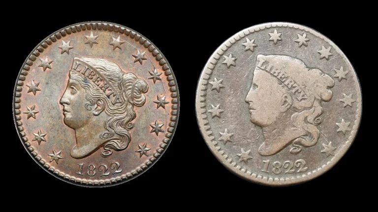 1822 Penny Errors — error coin photographs