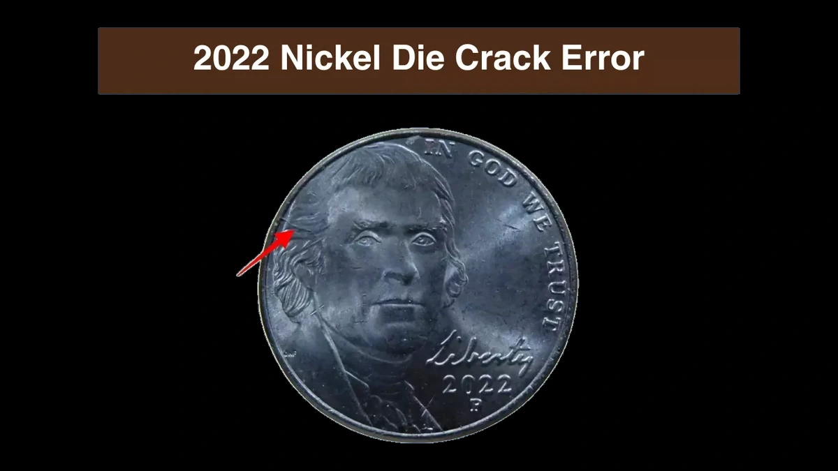 2022 Jefferson Nickel: Die Crack