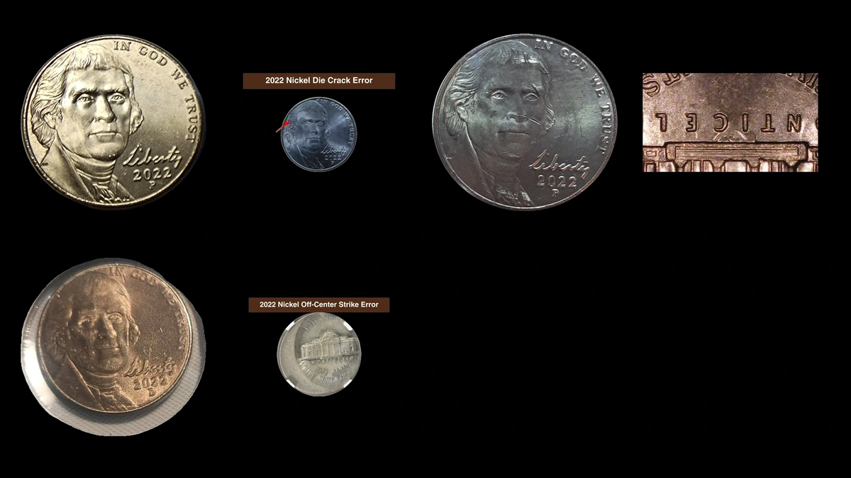 2022 Nickel Errors — error coin photographs