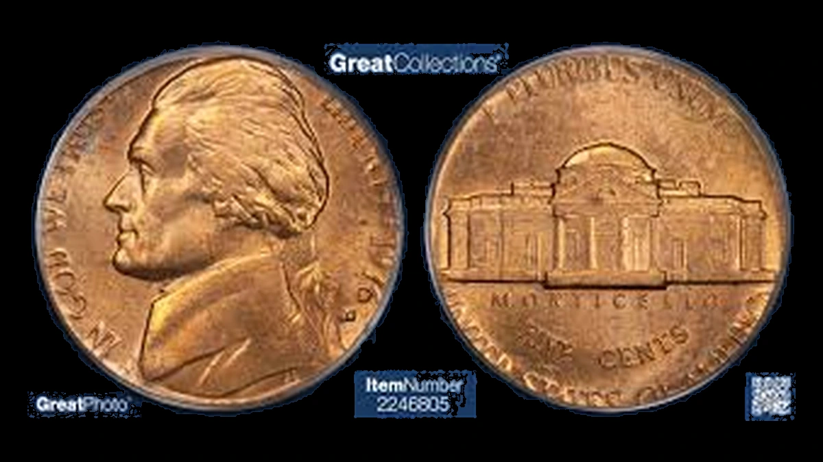 1976 Jefferson Nickel: Struck on cent planchet