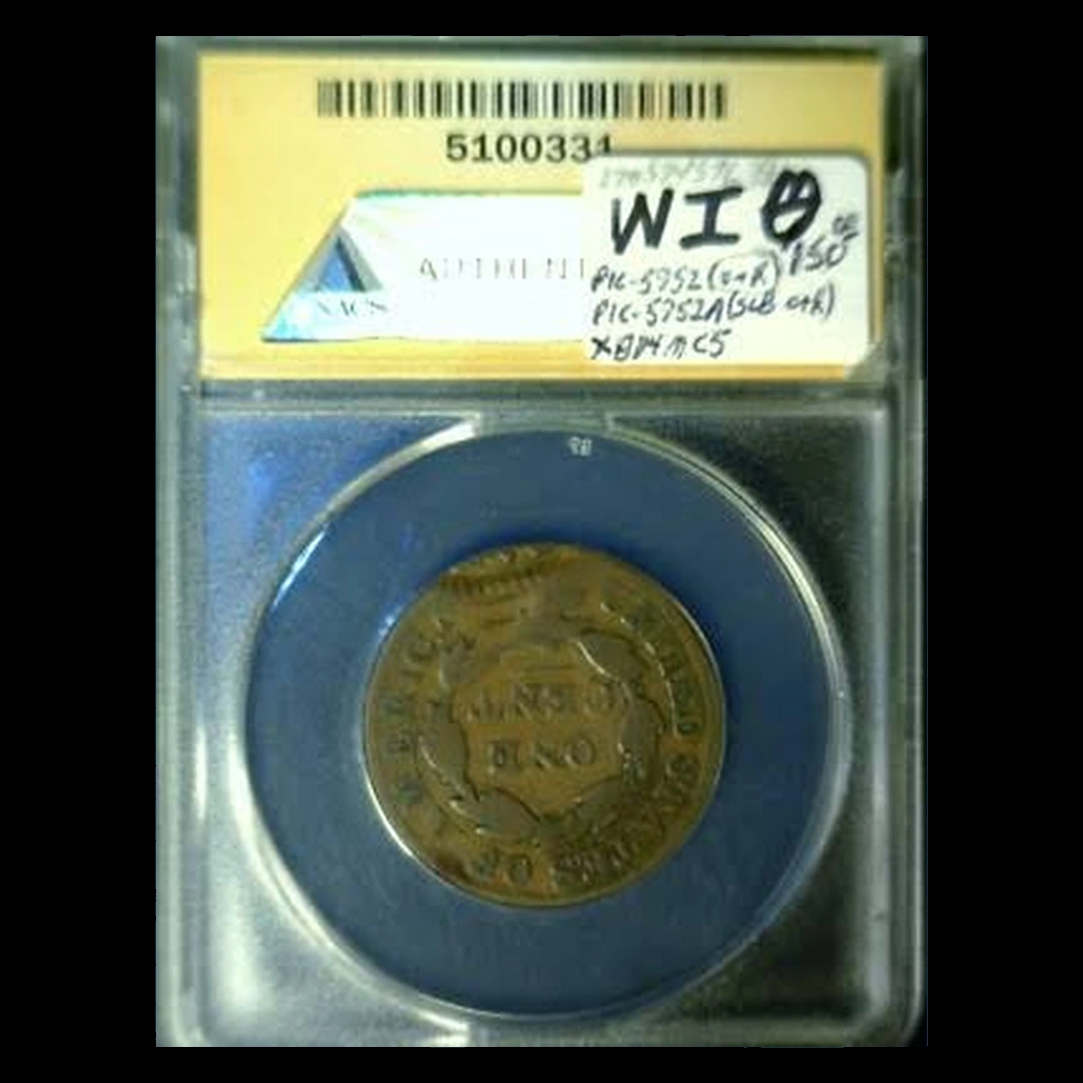 1826 Coronet Head Cent: Multiple Strike