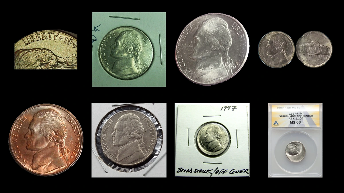 1997 Nickel Errors — error coin photographs