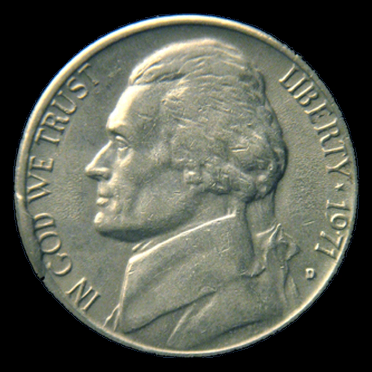 1971 Jefferson Nickel: Die Break