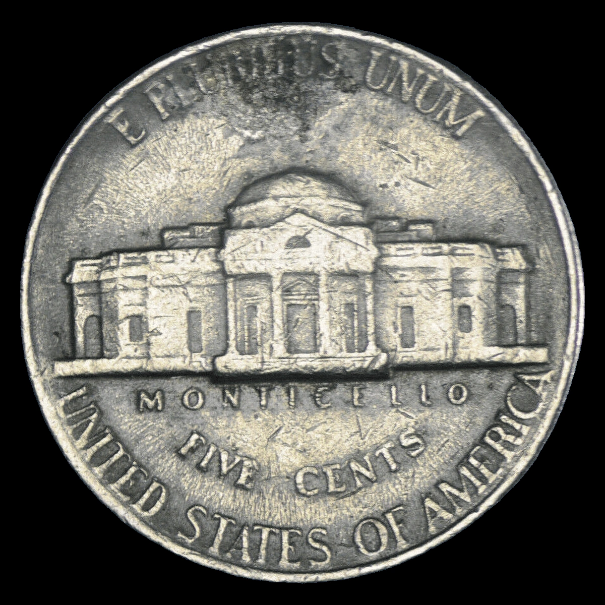 1989 Jefferson Nickel: Planchet Flaw
