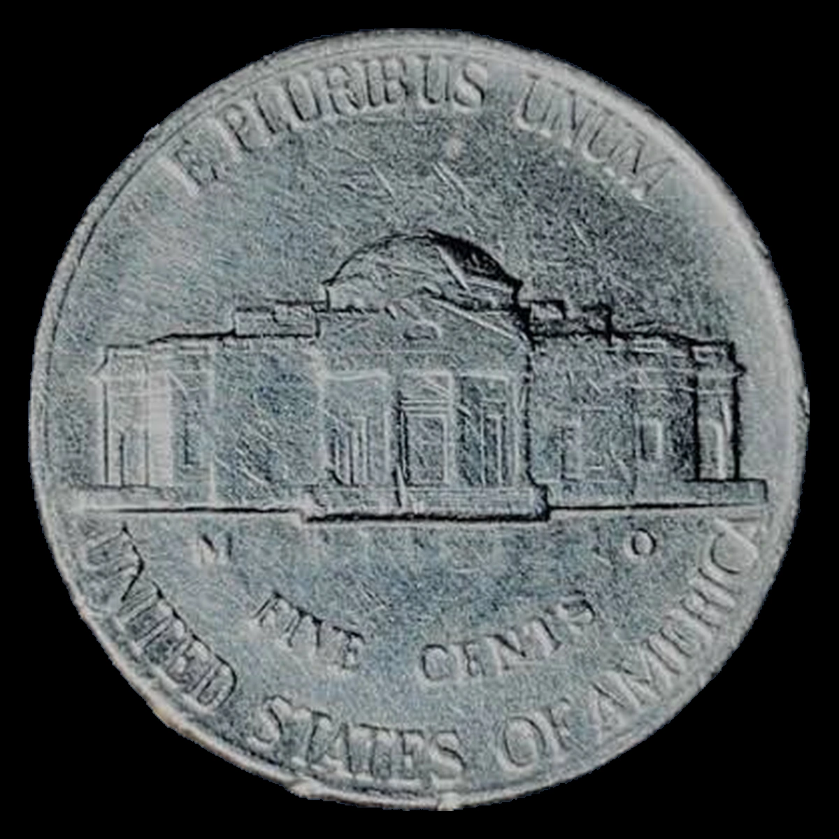 1989 Jefferson Nickel: Struck-Through Error