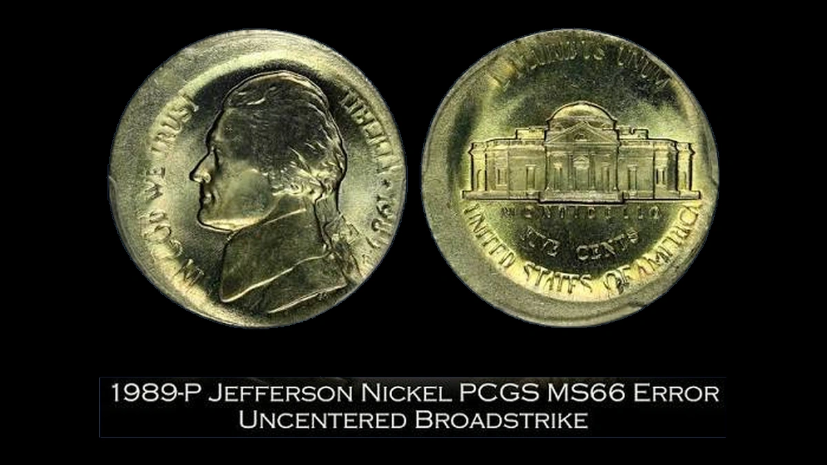 1989 Jefferson Nickel: Broadstrike