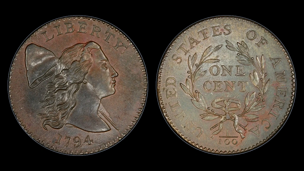 1794 Flowing Hair Large Cent: Die Crack