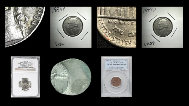 1984 Nickel Errors — error coin photographs