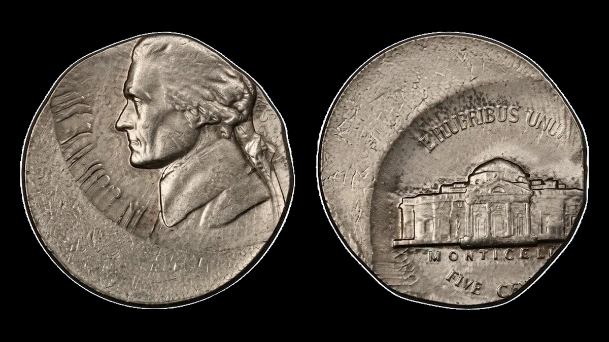1947 Jefferson Nickel: Off-Center Strike