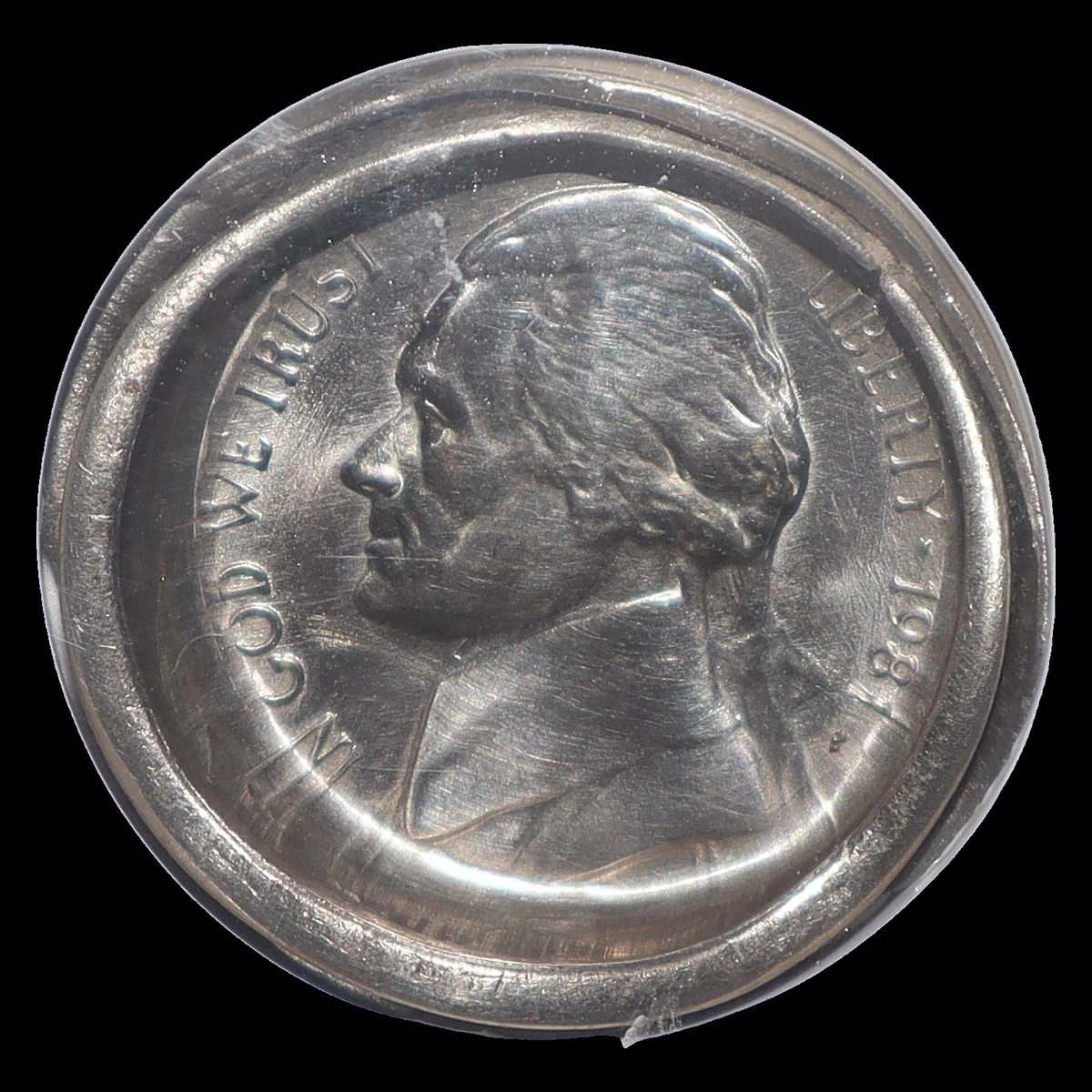 1981 Jefferson Nickel: Bonded pair