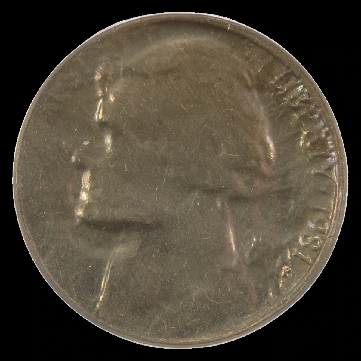 1981 Jefferson Nickel: Capped Die Strike