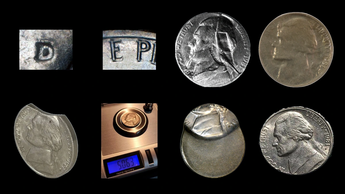 1981 Nickel Errors — error coin photographs