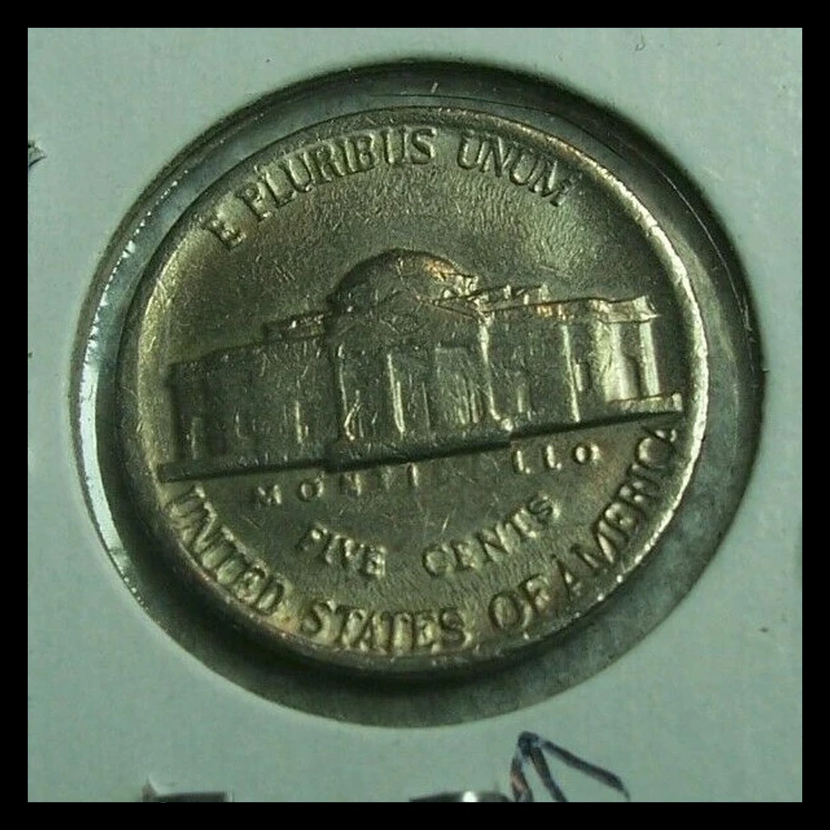 1985 Jefferson Nickel: Struck-Through Error