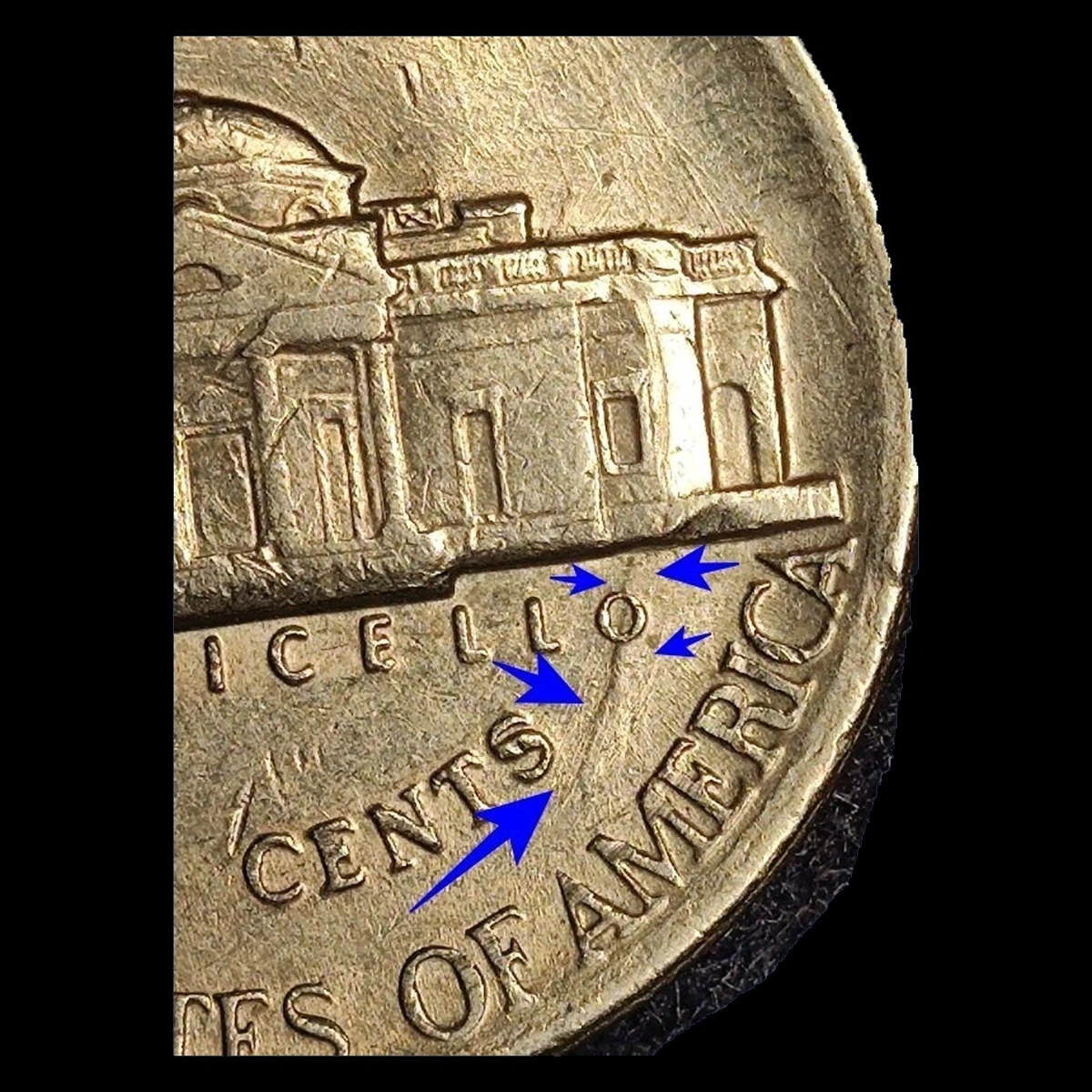 1985 Jefferson Nickel: Clashed Dies