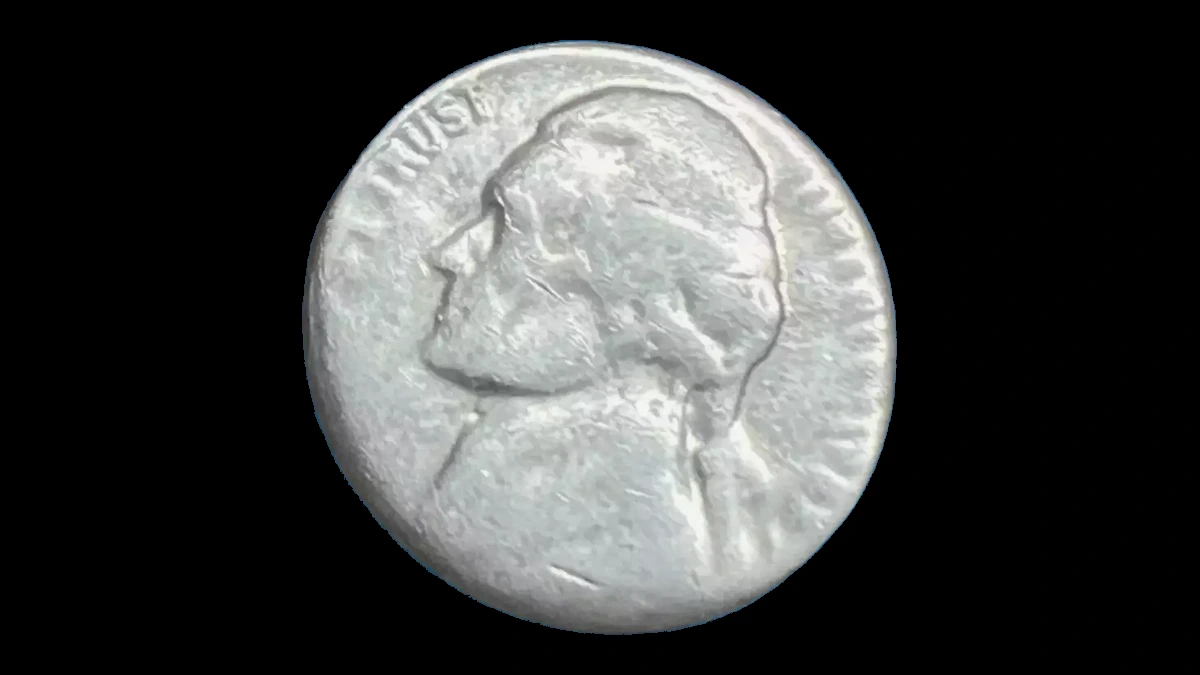 1955 Jefferson Nickel: Struck Through