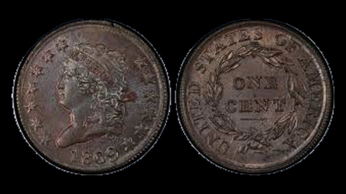 1809 Classic Head Cent: Repunched Date