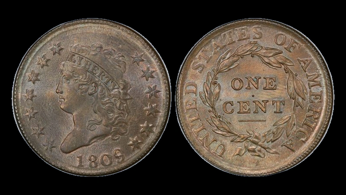 1809 Classic Head Cent: Die Break