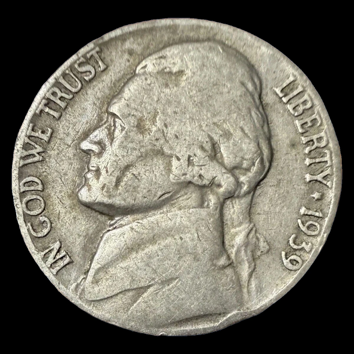 1939 Jefferson Nickel: Die Break